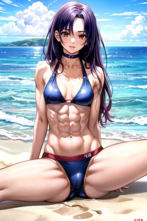 紫色, Abs, Detailed Background Of A Greek TownAI兽人黄片