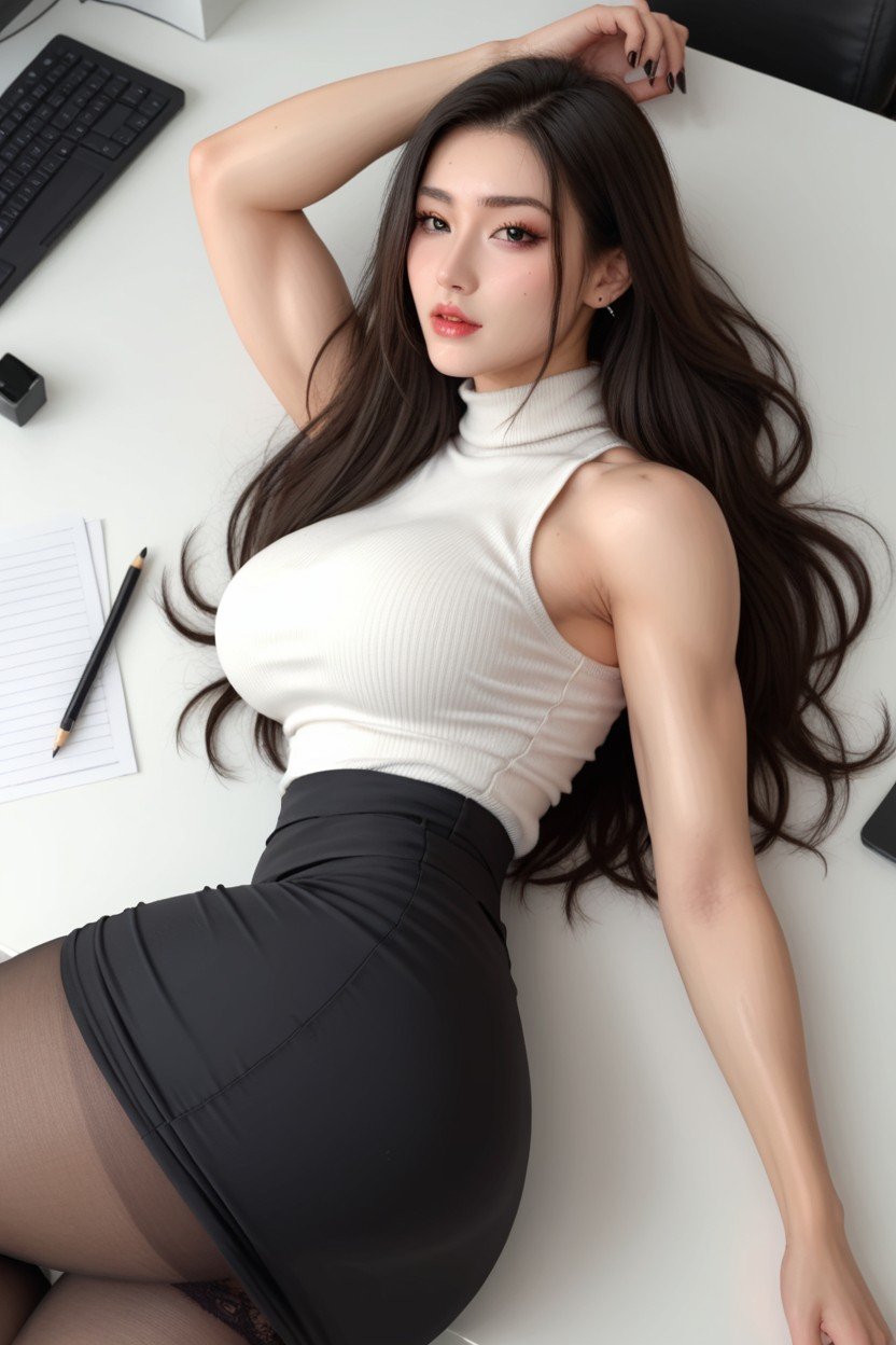 Black Pantyhose, 18+, Skirt Pulled Up To Waist퍼리 AI 포르노