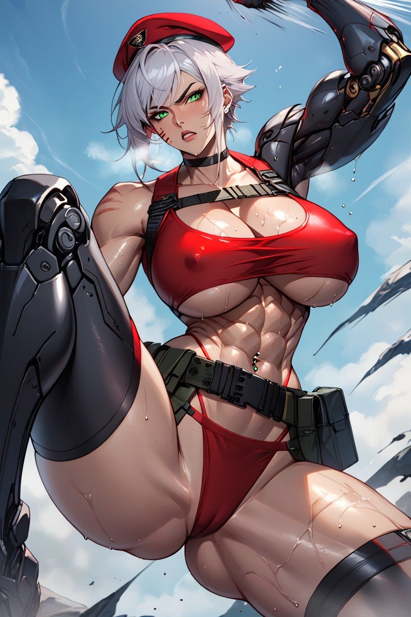 Abs, One Cyborg Woman, Martial Arts퍼리 AI 포르노