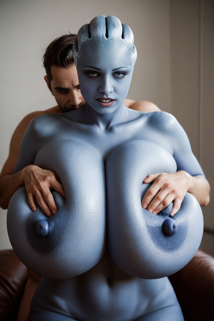 Liara From Mass Effect, Nipple Sex, Pele Azul Pornografia peluda com IA