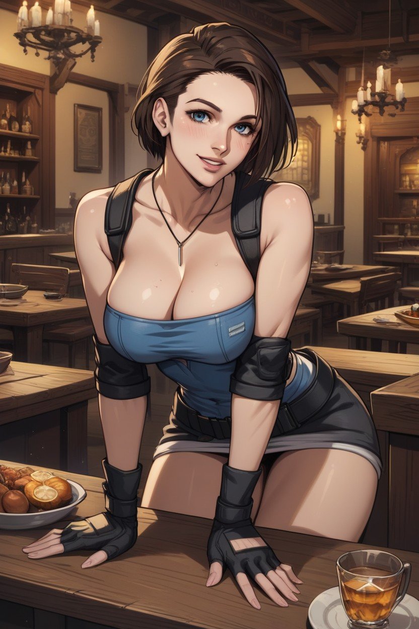 Inside Tavern Background, Solo, Perfect BodyAI黄漫