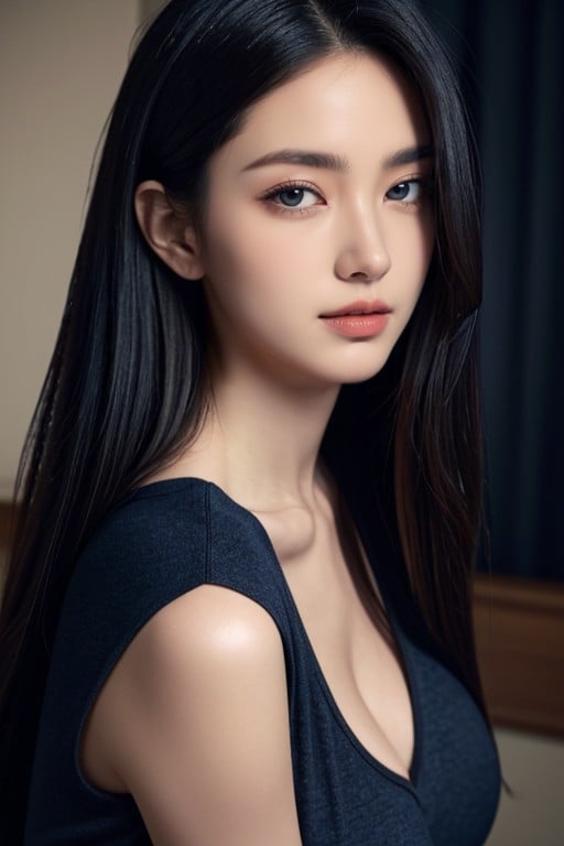 Straight Hair, Black Hair, Long HairPorno IA Asiatique