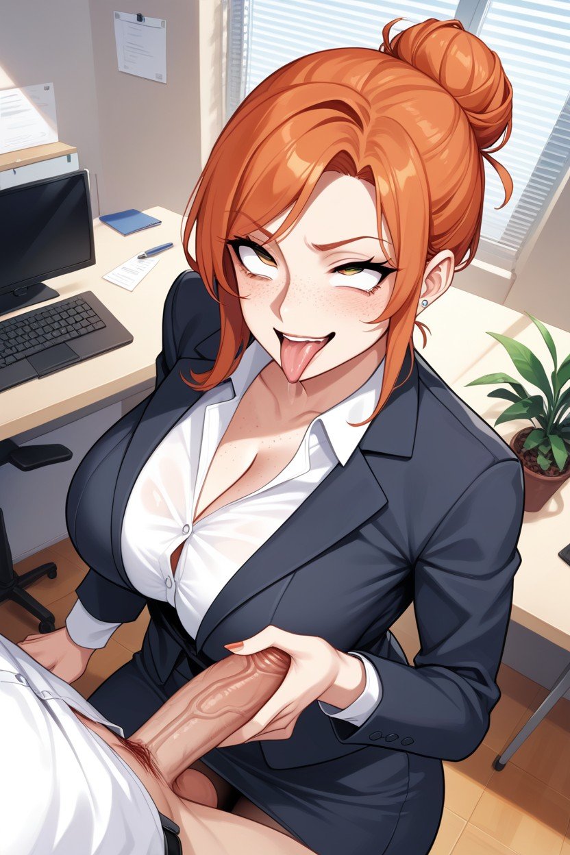 Chignon, Bureau, 18+Porno IA Hentai