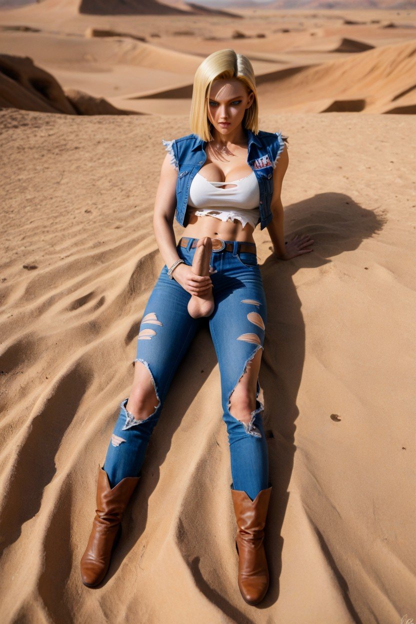 Cleavage, Desert, Blonde Hair AI Gay Porn