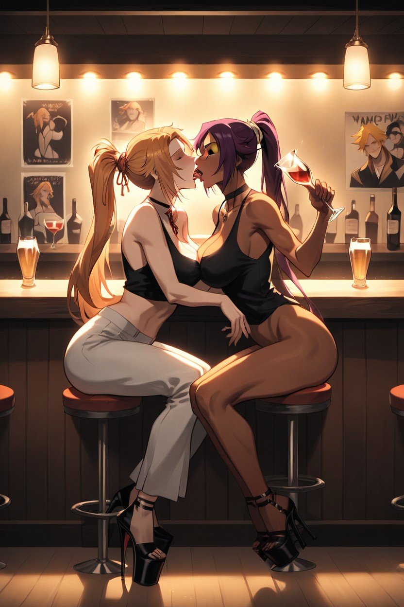 2 Personnes, Yoruichi Bleach, AlonePorno IA Gay