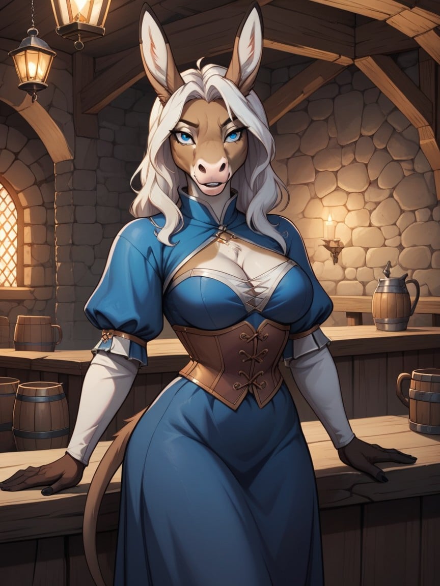 She Is A Magd, High Detail, Medieval Magd Clothes Furry AI Porn