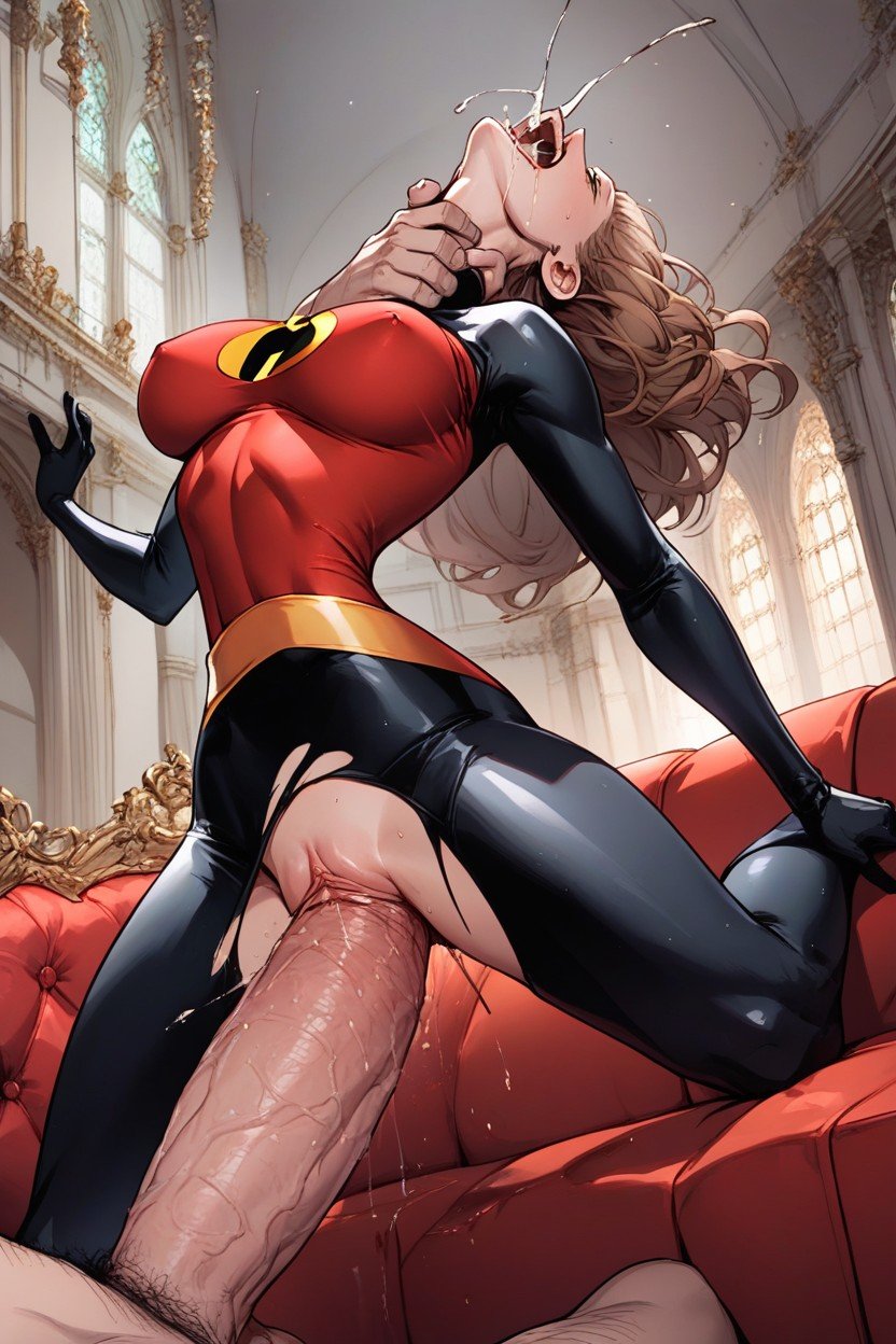 Severely Torn Incredibles Suit, Couch, Pronebone Pornografia peluda com IA