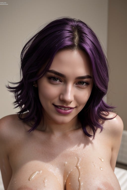 Purple Hair Braced Teeth Huge Tits Huge Aß Big Pussy Creampie, 18+AI國產黃片