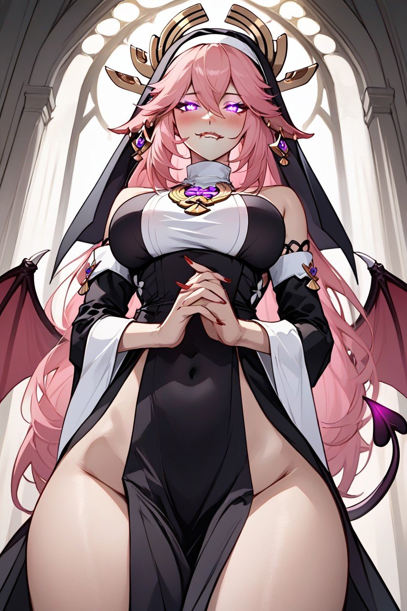 Biting Lip, Succubus, Nun Furry AI Porn