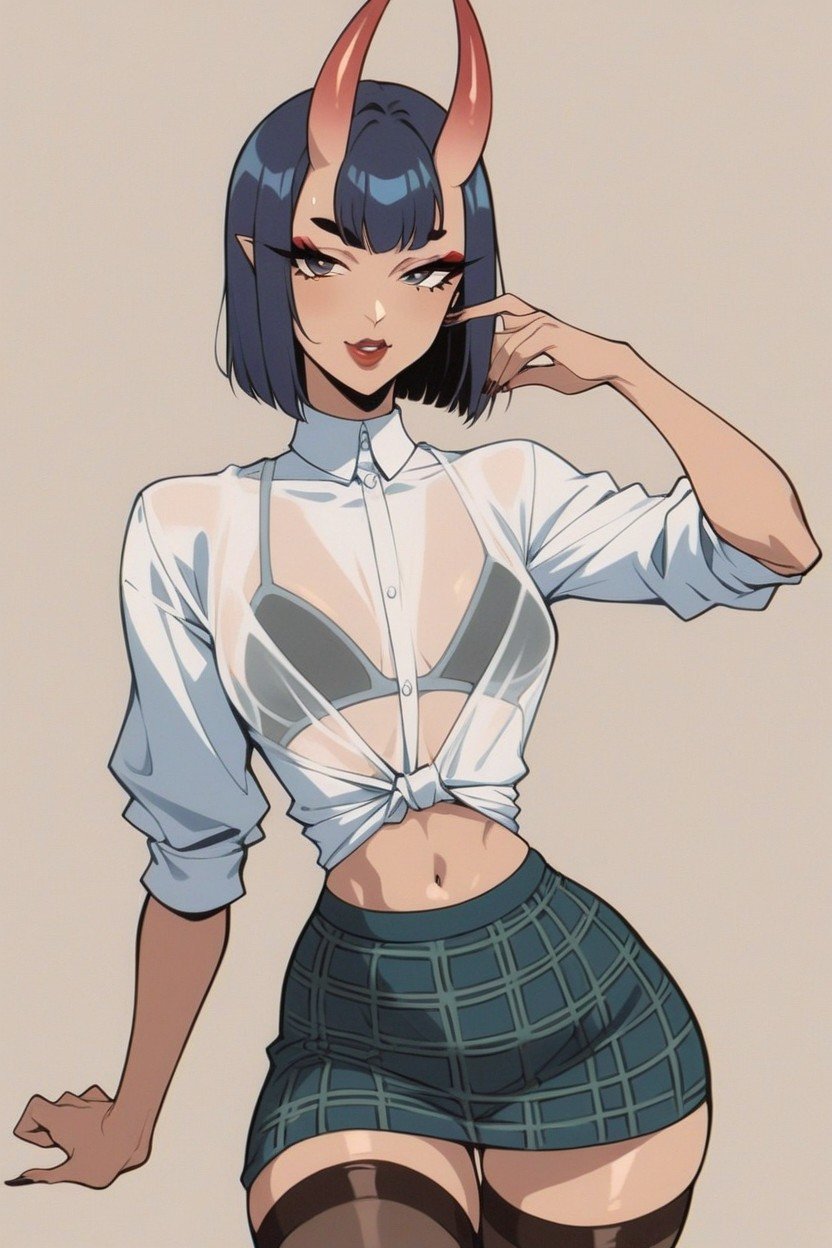 Shuten Douji, Anime Style, Slutty Thigh Highs헨타이 AI 포르노