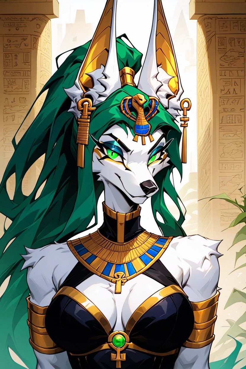 Anubis Jackal Ears, Sfw, Incredible Detail Pornografia peluda com IA