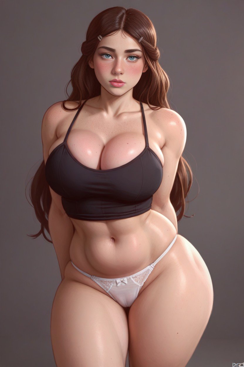 Tan Skin, Hdr, Cleavage And White Bra Slightly ShowingAI兽人黄片