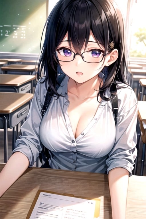 One Woman, Black Hair, TeacherゲイAIポルノ