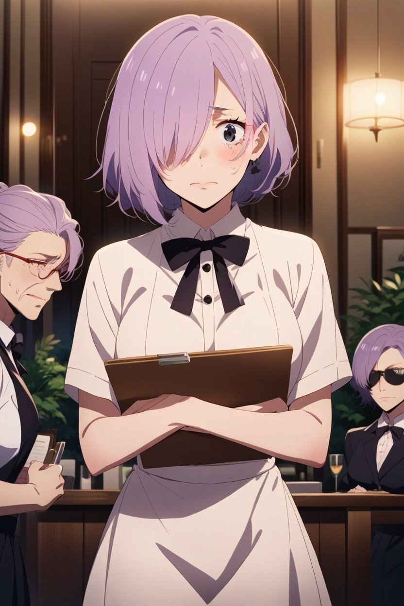 Arms Together, Touka Kirishima From Tokyo Ghoul, Waitress Outfit Hentai AI Porn