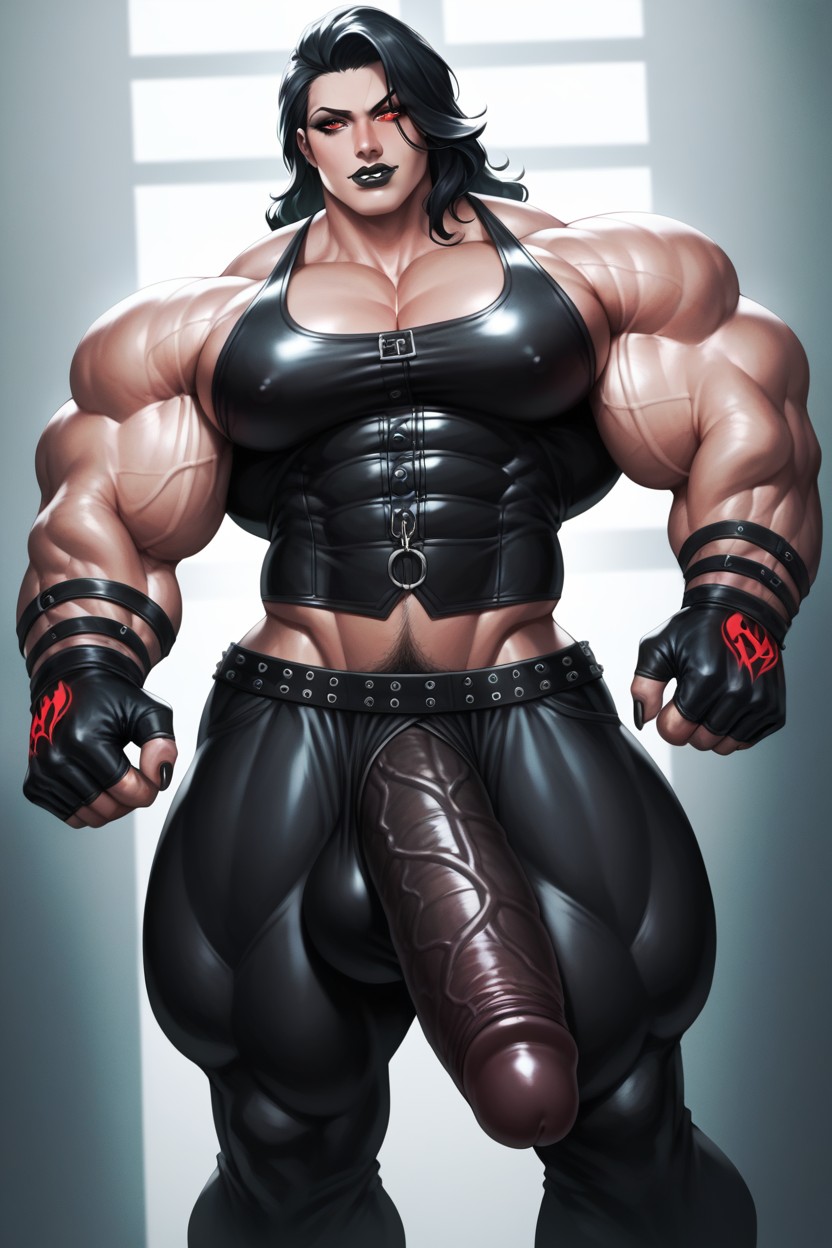 Evil Futa, Black Cock Bursting Out Of Pants, Muscles AI Porn