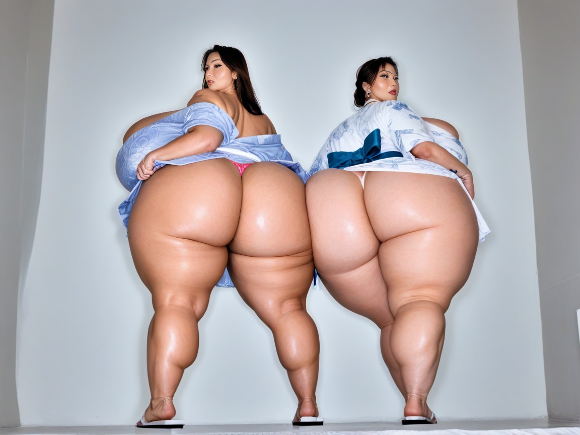 Asian, Korean Women, Giant Fake Butt AI Porn
