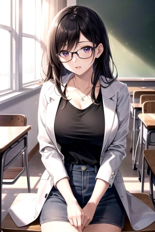 One Woman, Glasses, HairニューハーフAIポルノ