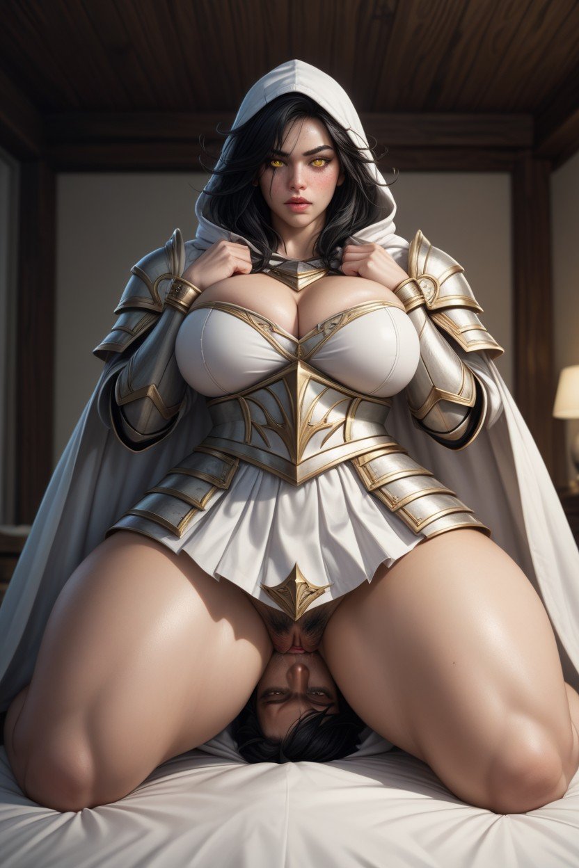 White Armour, Crotchless, Extremely Large Ass Shemale AI Porn