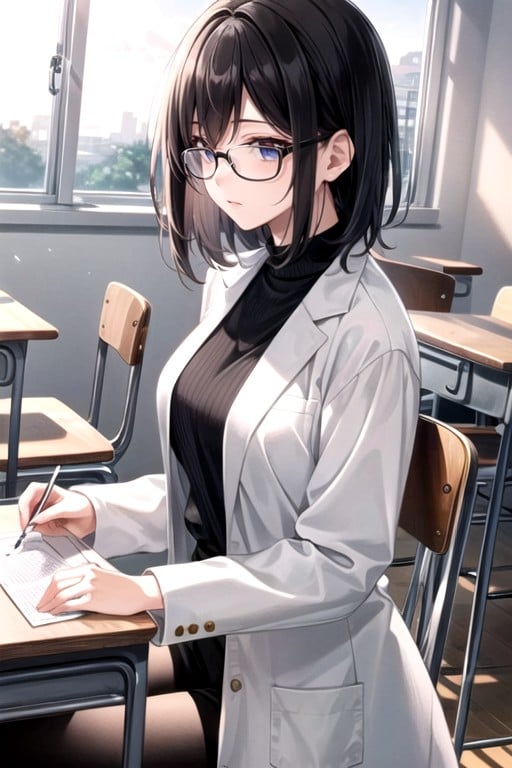 Side View, Classroom, Eimi FukadaゲイAIポルノ