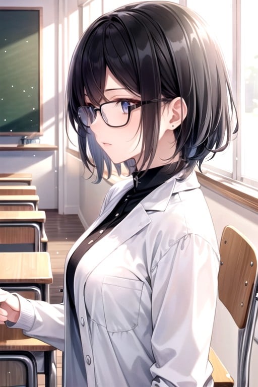 Hair, White Coat, Black Hair AI Gay Porn