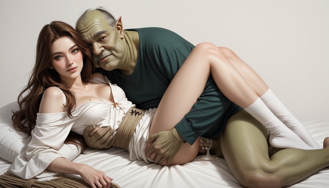 Woman Laying On Pillow, Pale Skin, Sucking Breast쉬메일 AI 포르노