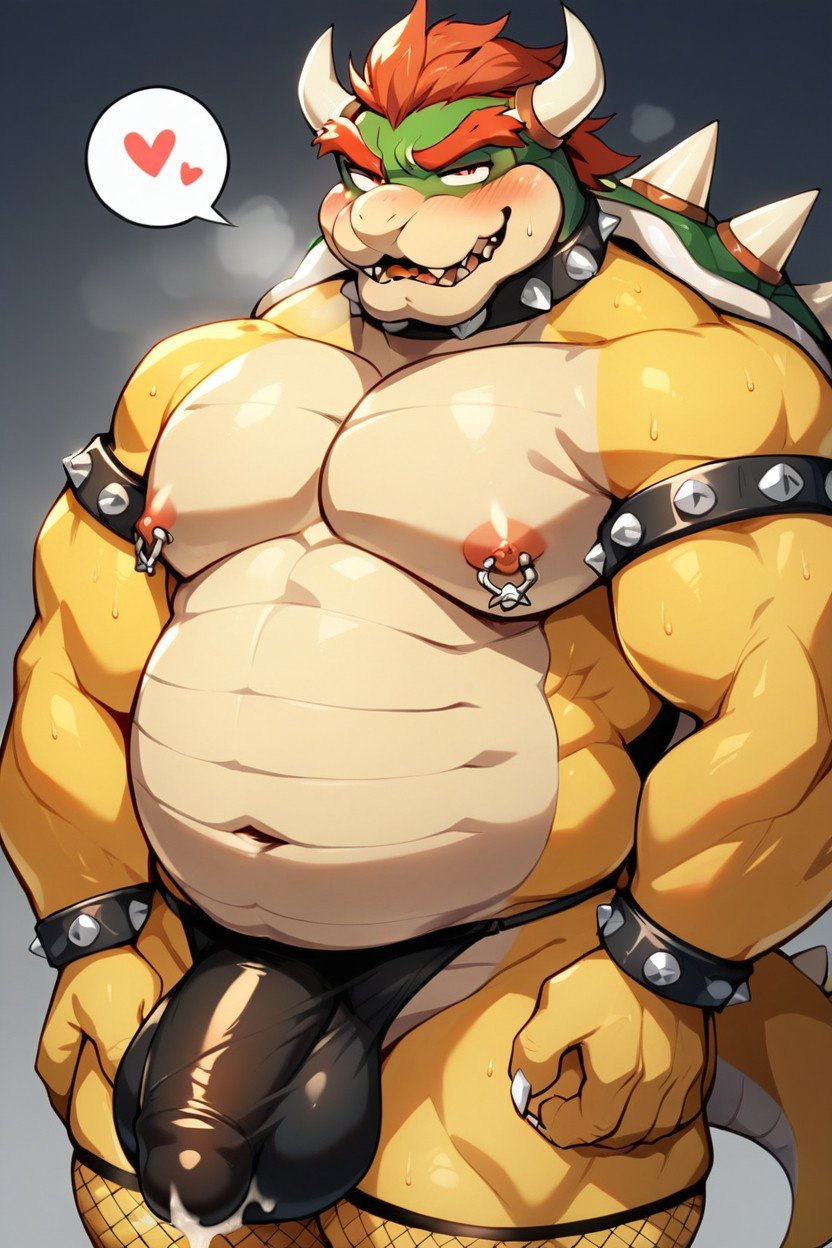 Fat Body, Bowser, Close Up Furry AI Porn