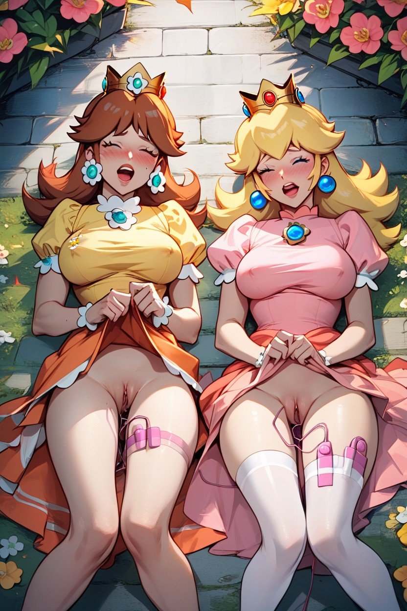 Womenprincess Daisy And Princess Peachlarge Vibrator, バイブレーター, オーガズムニューハーフAIポルノ