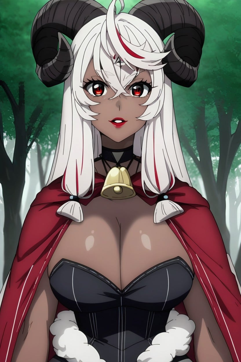 Sheep Horns, Long Hair, Waist Shot Hentai AI Porn