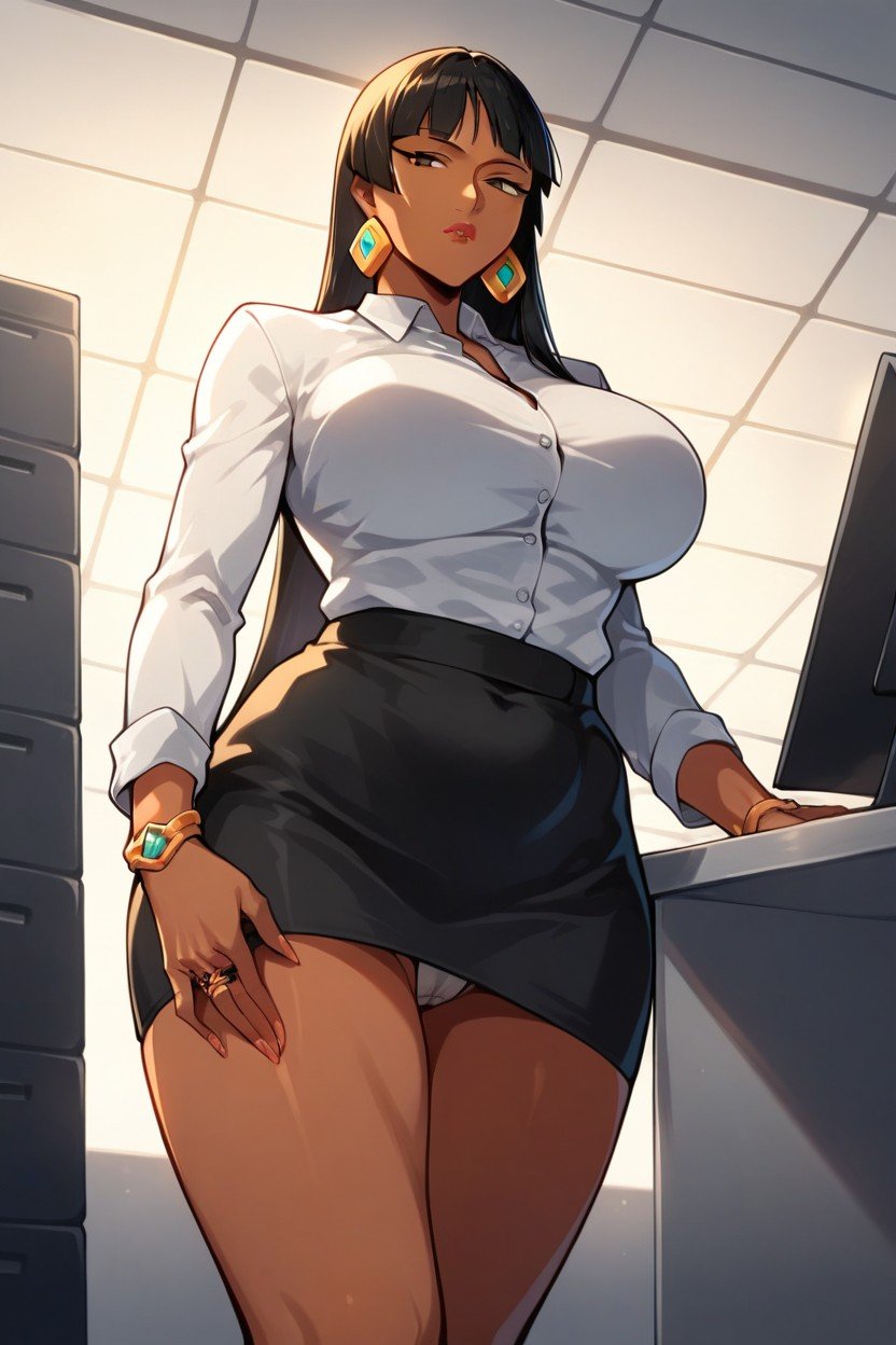 Cool, Office Suit, Dark Skin Hentai IA