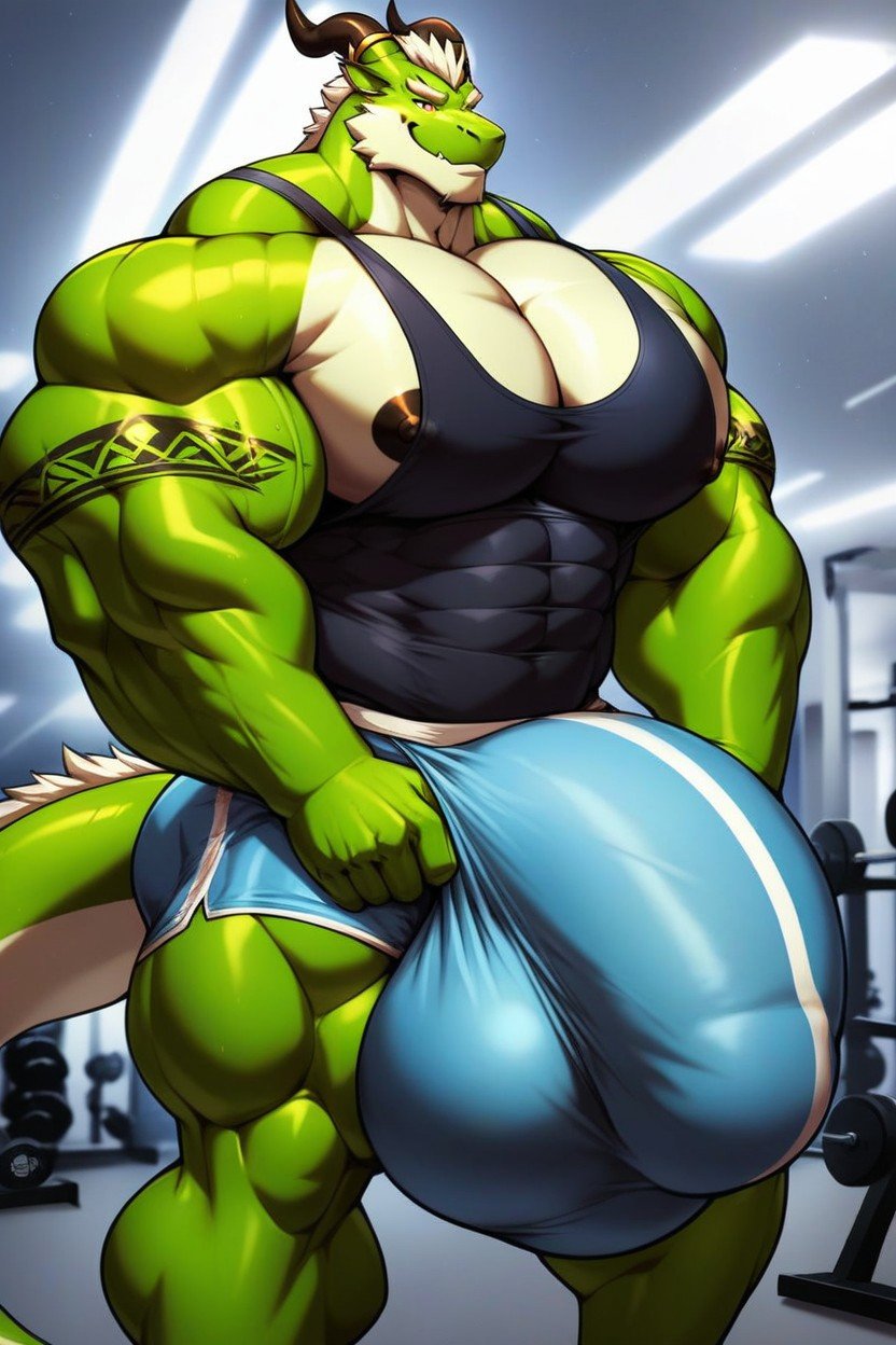 Oversized Bulge, Hyper Bulge, Side Pecs게이 AI 포르노