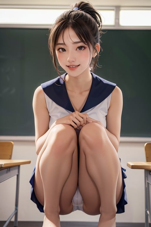 18+, Bottom Up (upskirt), Classroom Asian AI Porn