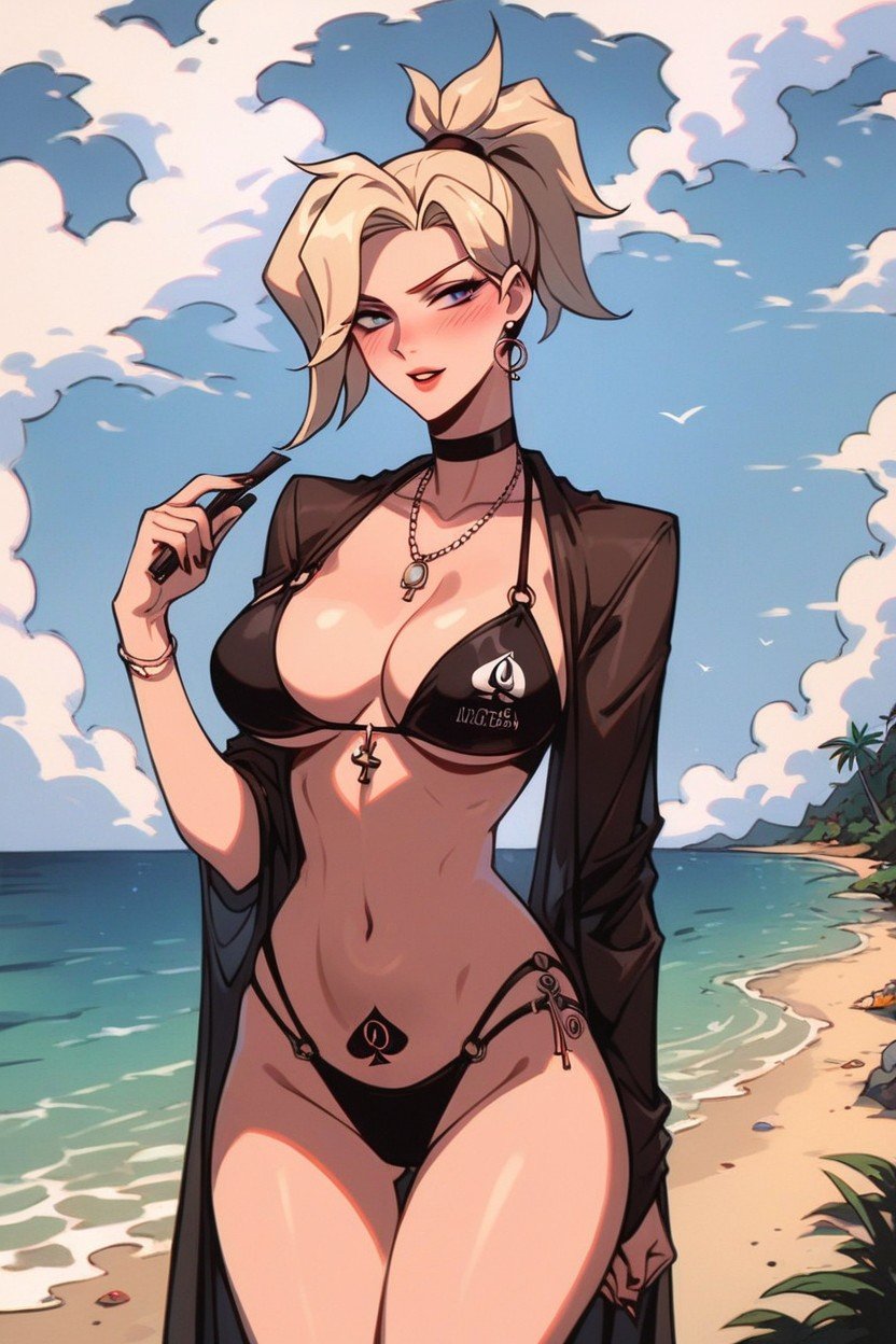 Mercy, Blushing, 18+Hentai IA