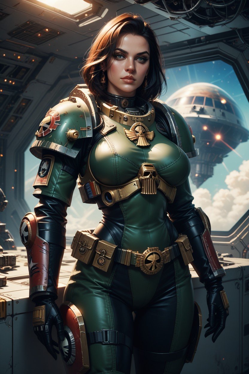 Alemã, 20+, Space Marine Armour Travesti IA Pornô