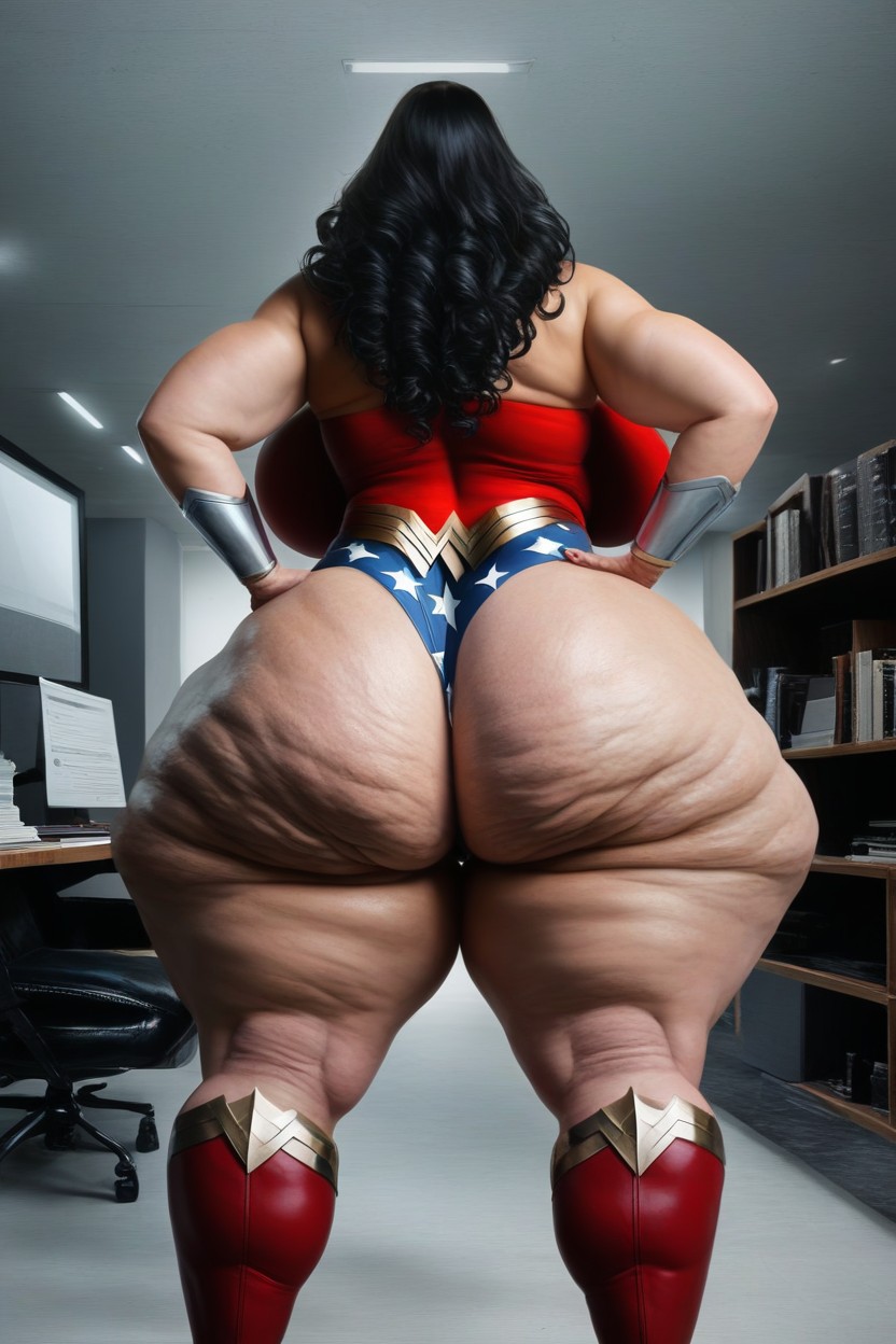 Ass Triple Width Of Shoulders, Red Lipstick, Thick Thighs AI Porn