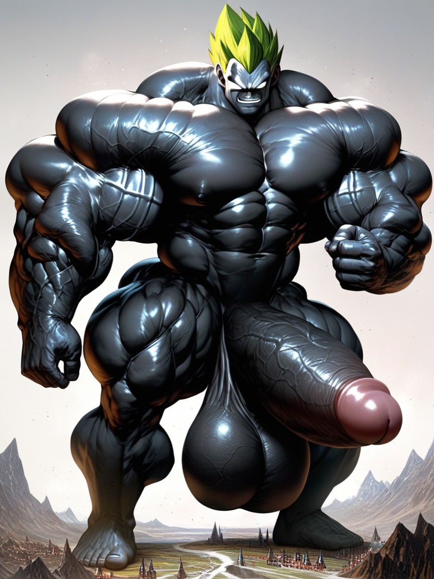 Giant, Giant Massive Full Body Artwork, 超大肌肉 AI同性恋黄片