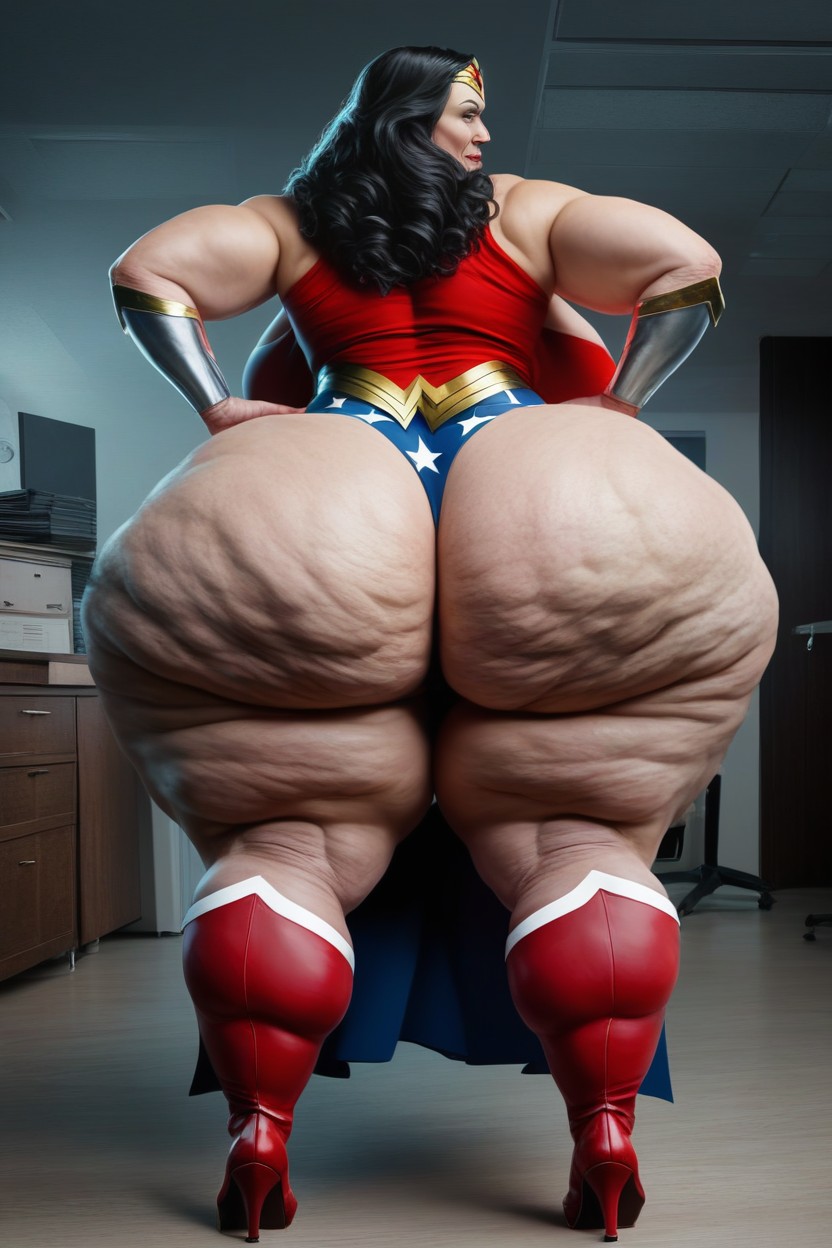 Gigantic Fake Booty Like, Beauty Face, Extremely Wide Hips Porno IA