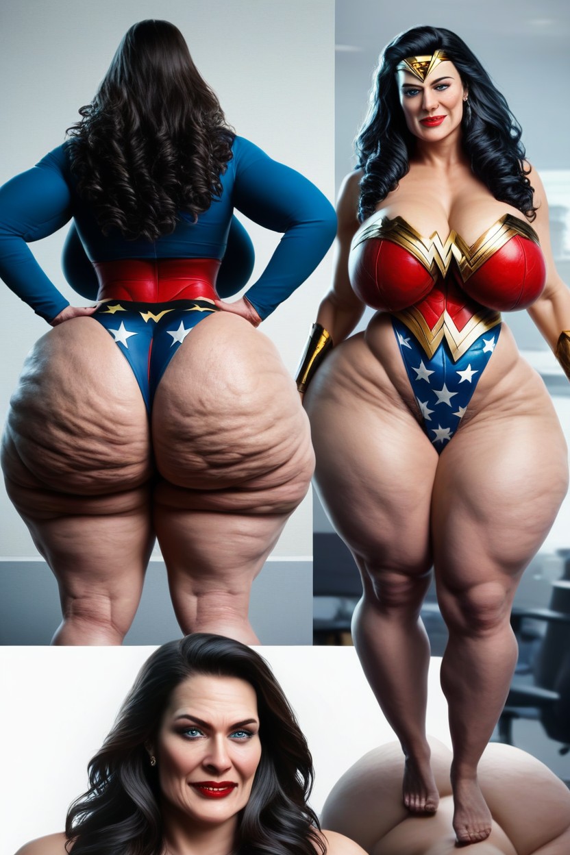 Extremely Large Ass, Gigantic Thighs, Thick Thighs AI Porn