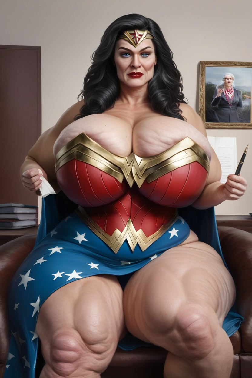 Beauty Face, Hyper Wide Hips, Extremely Big Round Ass AI Porn