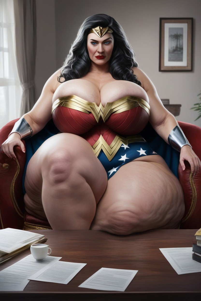 Extremely Fat Thighs, Extremely Wide Hips, Thick Thighs AI Porn