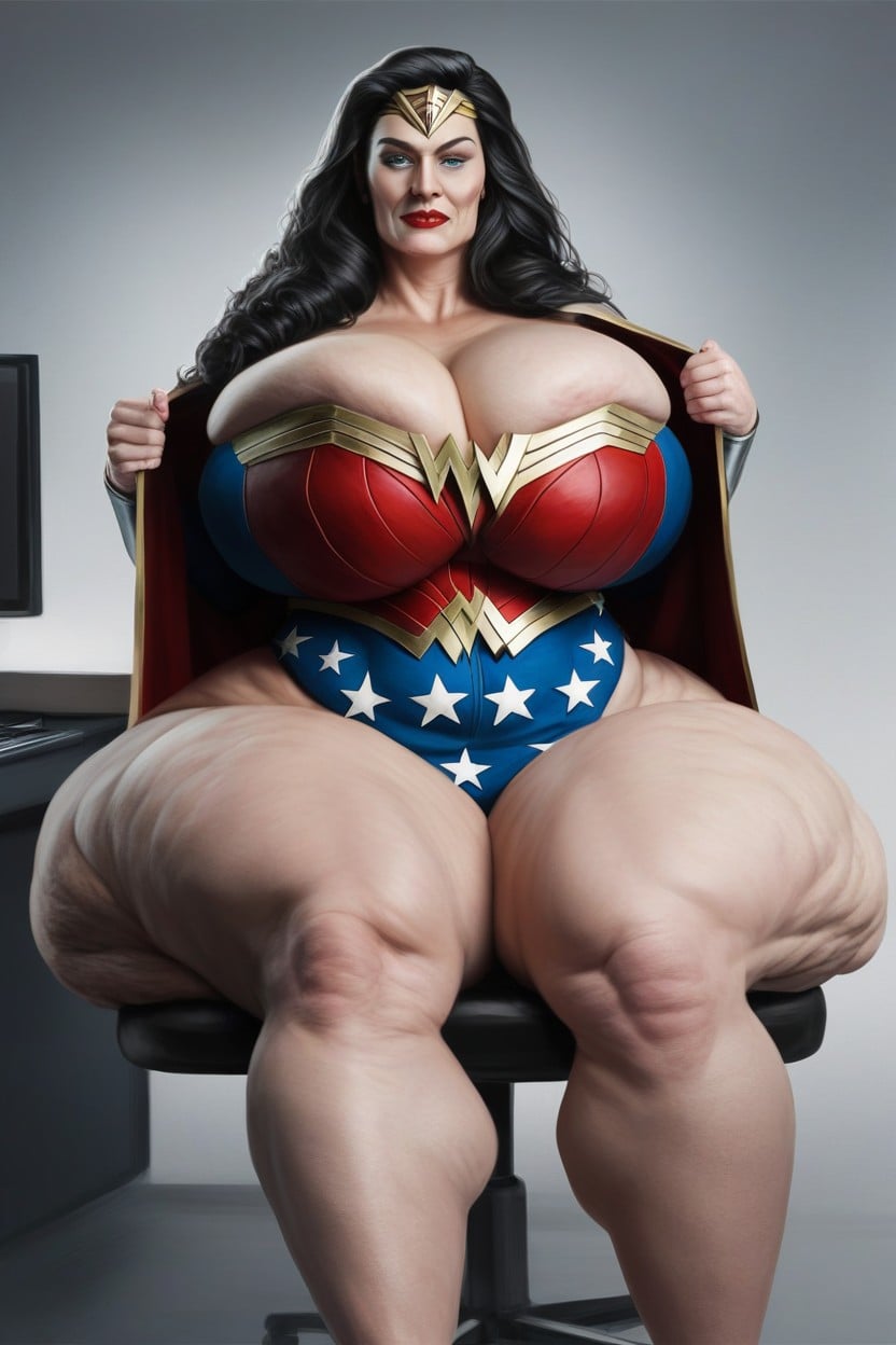Vista Frontal, Extremely Wide Hips, Extremely Thick Hips Porno IA