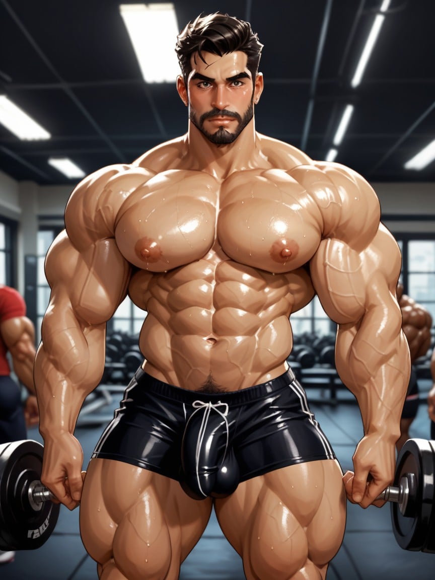 Cocks Bigger Than Legs, Gym, Biceps CurlsPorno IA Gay