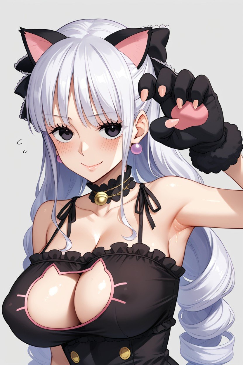 One Breast Bared, Sein Massif, Blackcat EarsPorno IA Hentai