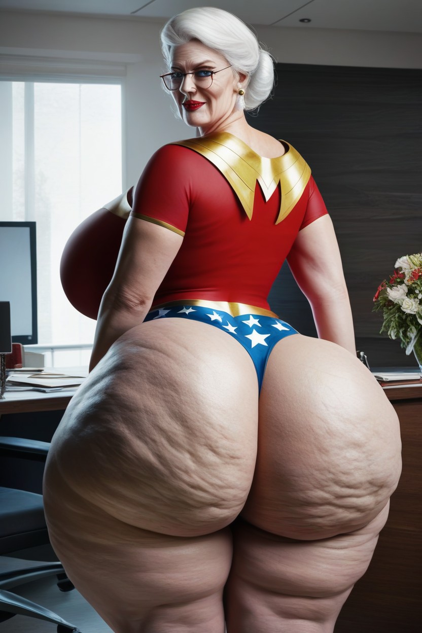 Grinning, Disproportionately Large Ass, Thick Thighs AI Porn