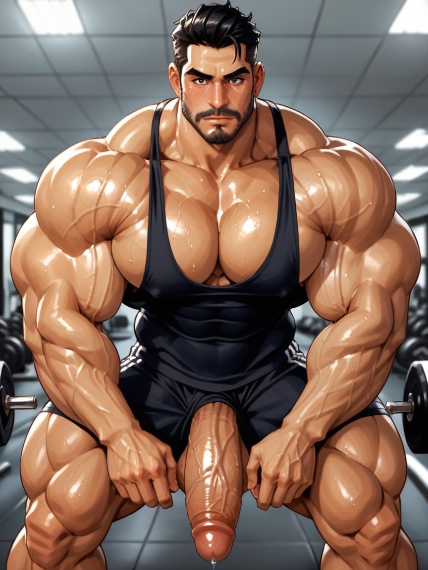 Huge Pecs, Huge Hands, Huge ChinゲイAIポルノ