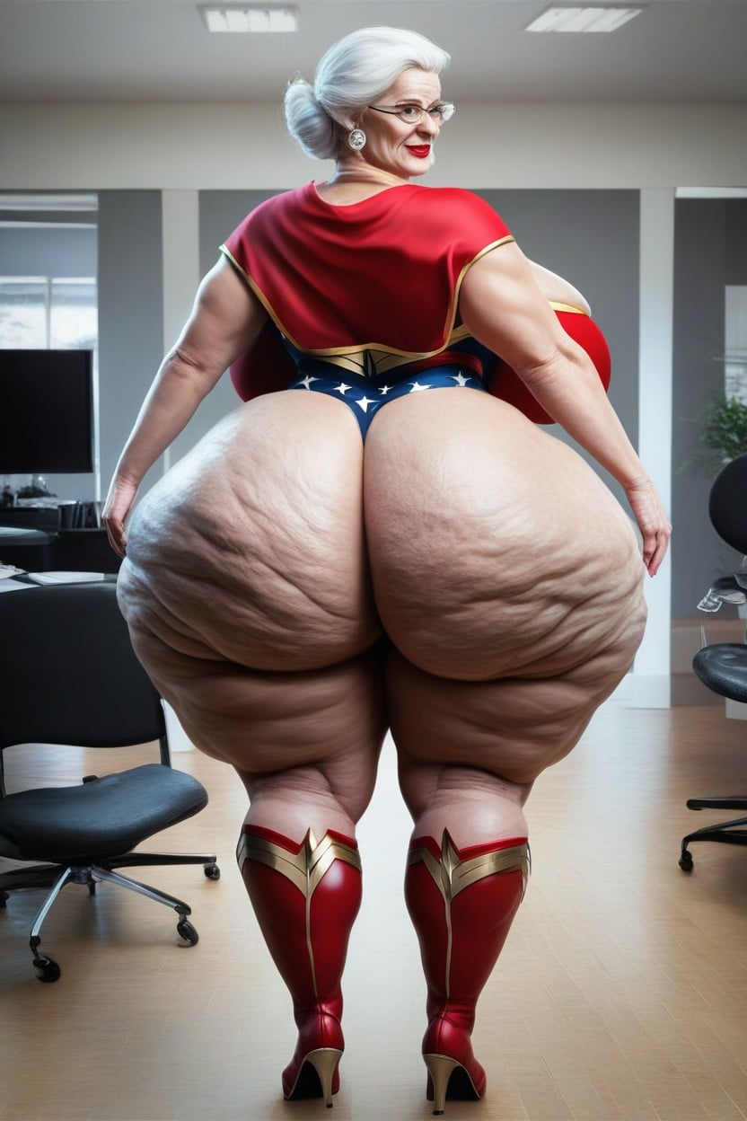 Extremely Wide Hips, Extremely Large Ass, Cellulite Porno IA