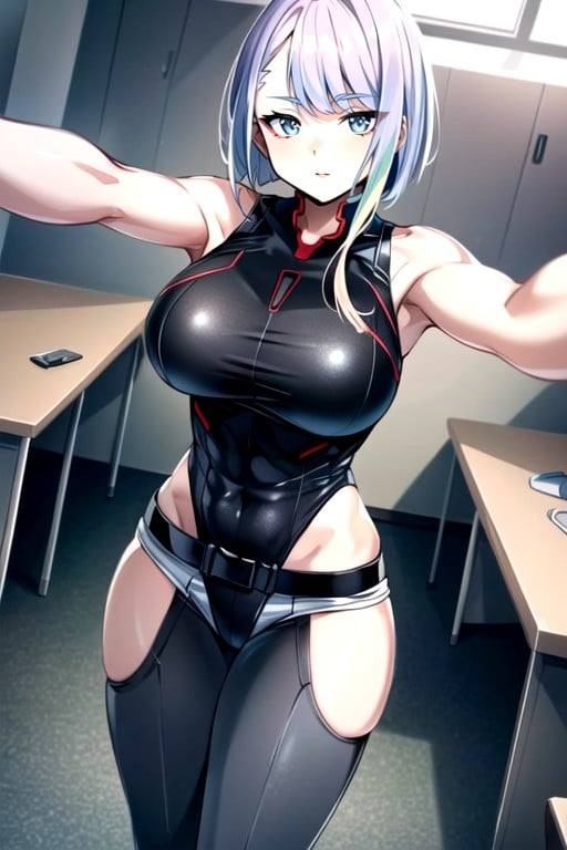 Musculosa, Selfie, Lucy (cyberpunk)Hentai IA