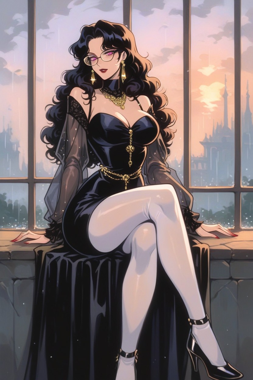 Long Sleeved Blouse, Gorda, Atardecer Hentai IA