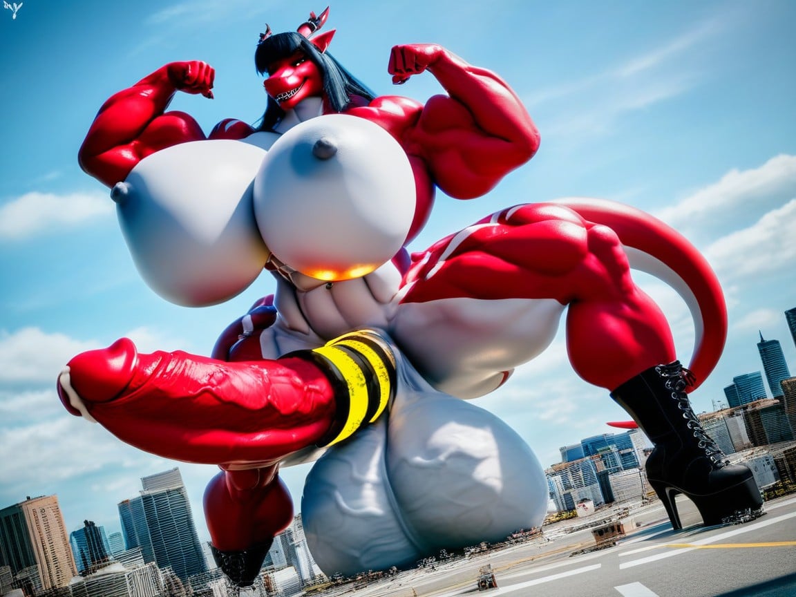 Gigantic Cock And Gigantic Sagging Balls, Huge Extremely Veiny Cock, ボディより大きいペニスファーリーAIポルノ