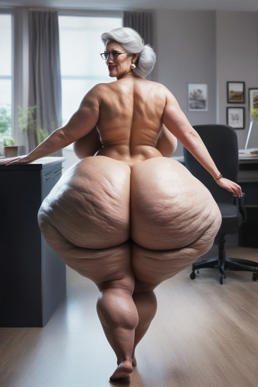 Extremely Big Round Ass, Fat Ass, Booty Cheeks Extremely Huge AI Porn