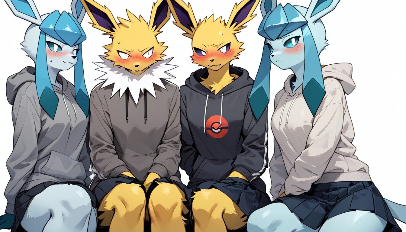 Pokemon Glaceon, 18+, FrontansichtFurry KI Porno